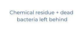 Chemical residue dead bacteria left behind